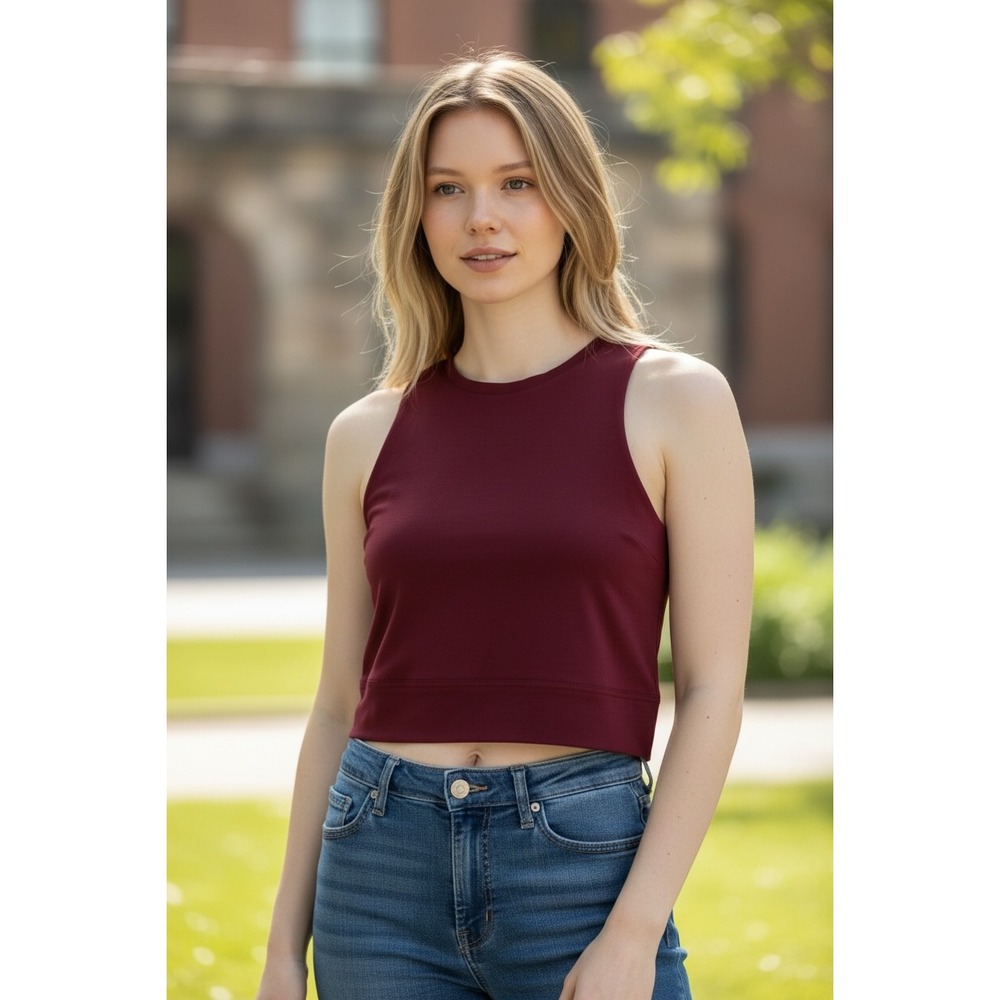 Banana Republic Deep Red Sleeveless Top